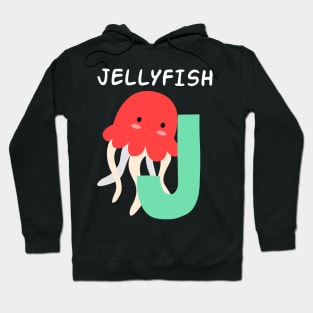 Jellyfish Alphabet J funny Hoodie